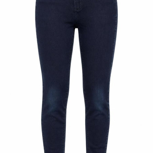 Marks and Spencer Womens Blue Cotton Skinny Jeans Size 6 Regular Zip