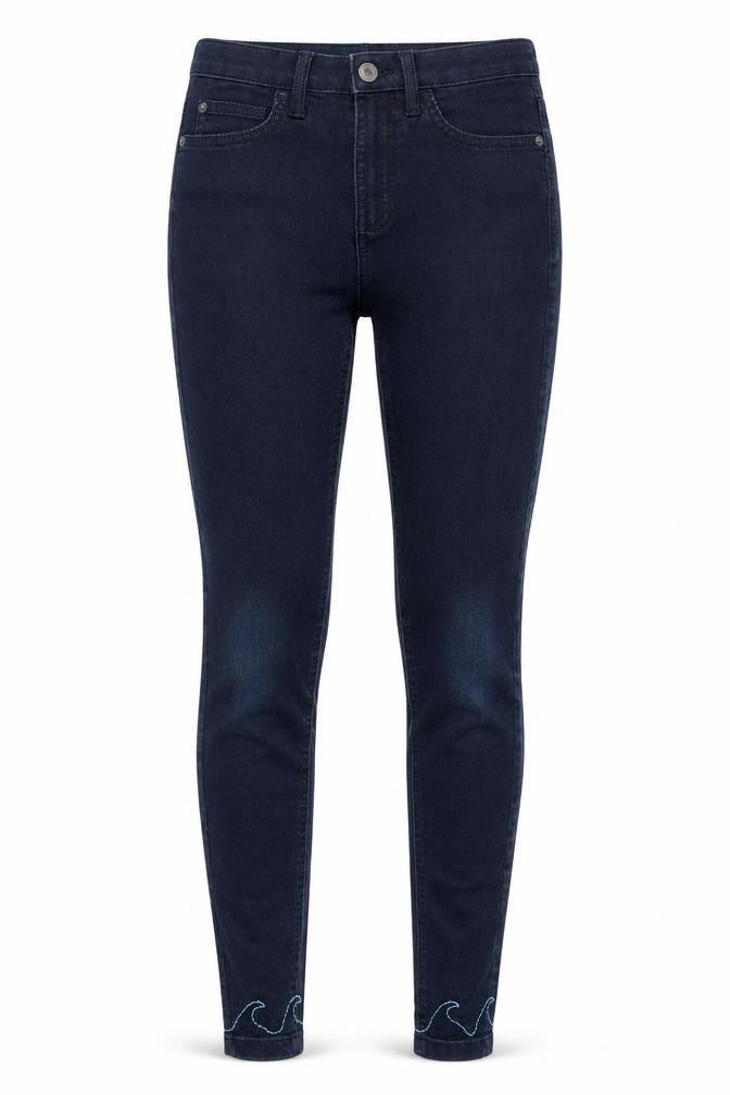 Marks and Spencer Womens Blue Cotton Skinny Jeans Size 6 Regular Zip