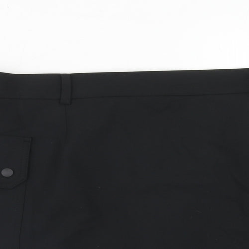 Marks and Spencer Womens Black Polyester Cargo Skirt Size 20 Zip