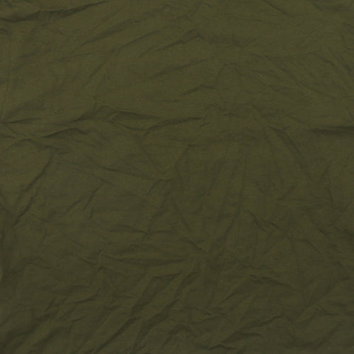 Marks and Spencer Womens Green Cotton Basic T-Shirt Size 6 Boat Neck