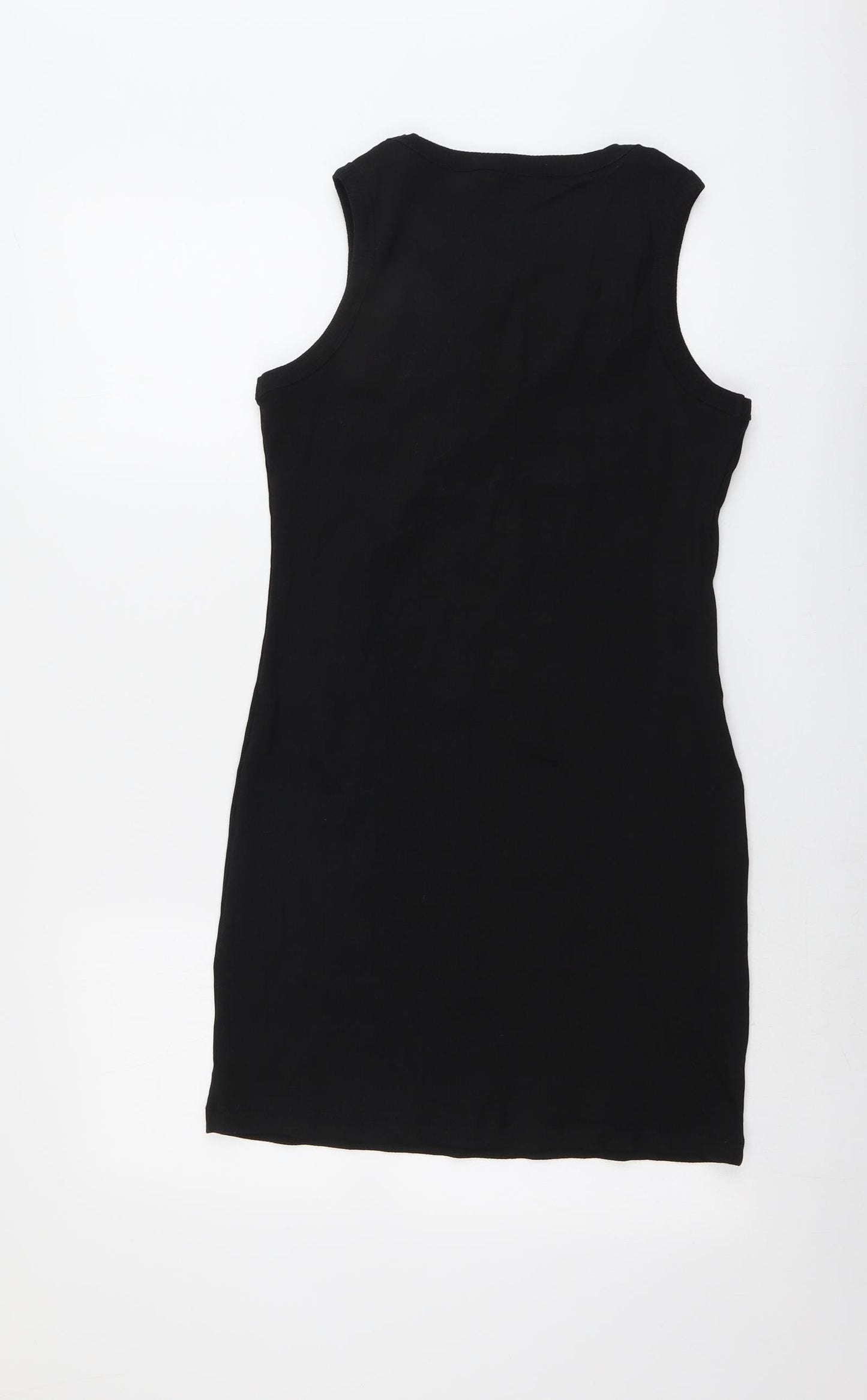 Brave Soul Womens Black Cotton A-Line Size L Round Neck Pullover