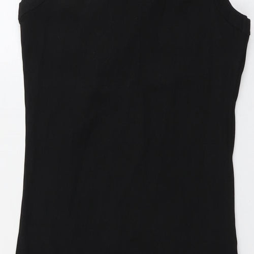 Brave Soul Womens Black Cotton A-Line Size L Round Neck Pullover