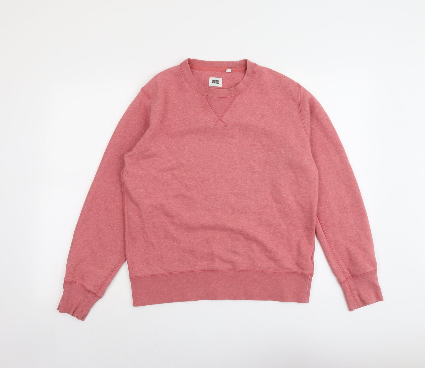 Uniqlo Womens Pink Cotton Pullover Sweatshirt Size M Pullover