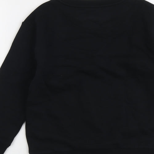 Marks and Spencer Boys Black Cotton Pullover Sweatshirt Size 9-10 Years Pullover - Stranger Things