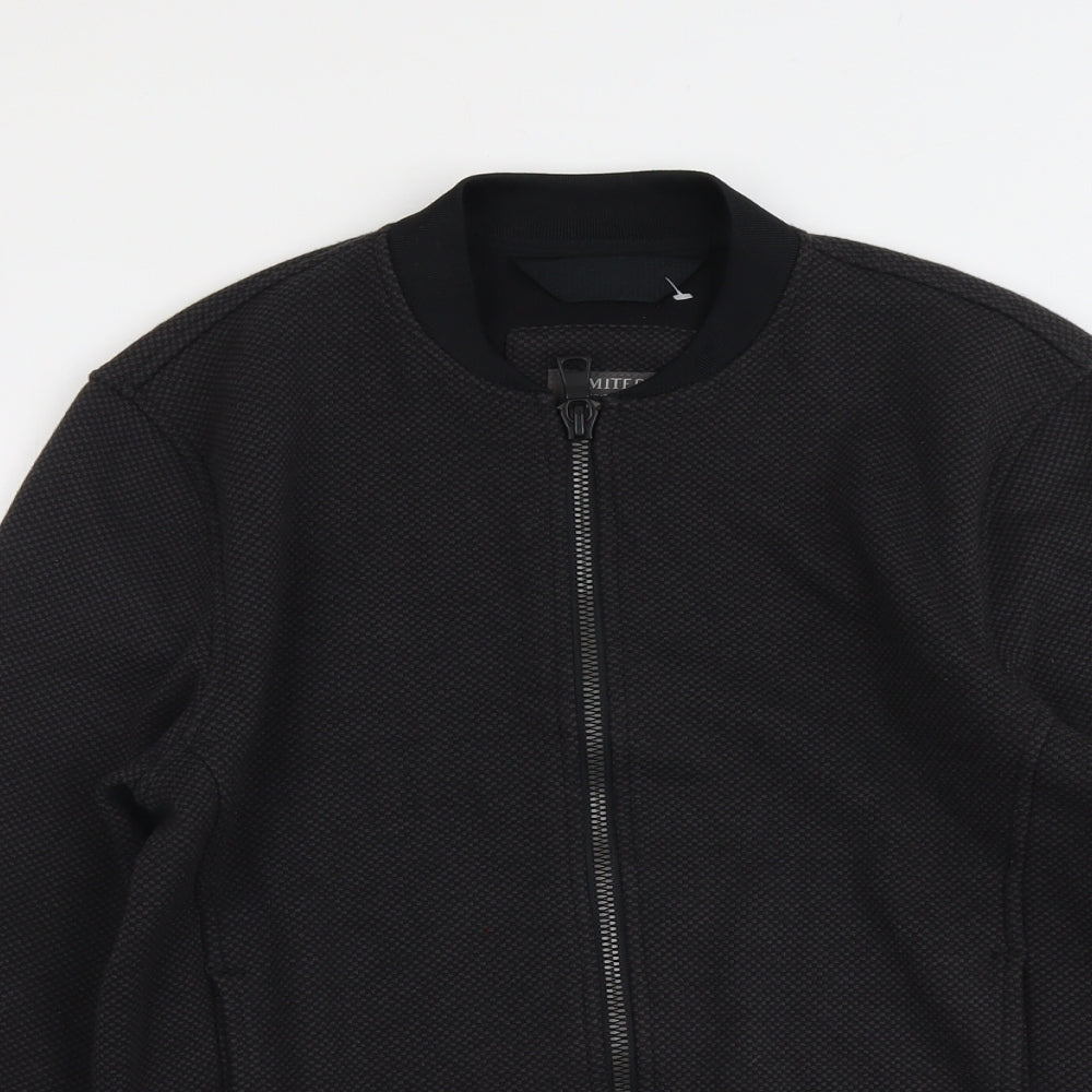 Marks and Spencer Mens Grey Bomber Jacket Jacket Size S Zip
