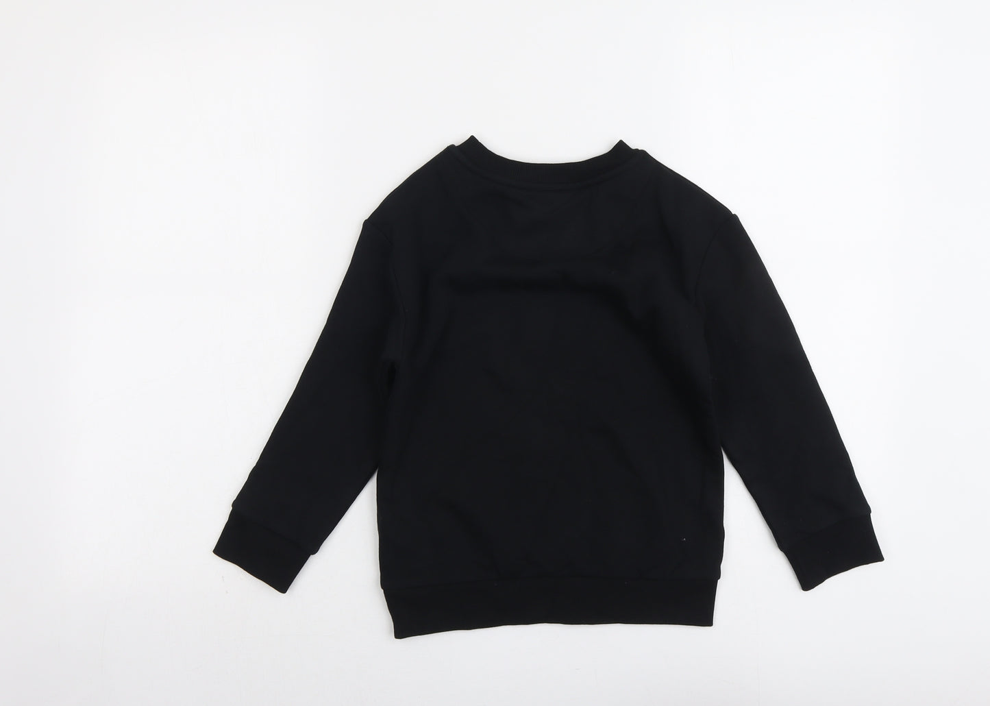 Marks and Spencer Boys Black Cotton Pullover Sweatshirt Size 6-7 Years Pullover - Stranger Things