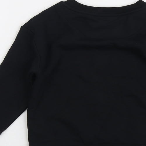 Marks and Spencer Boys Black Cotton Pullover Sweatshirt Size 6-7 Years Pullover - Stranger Things