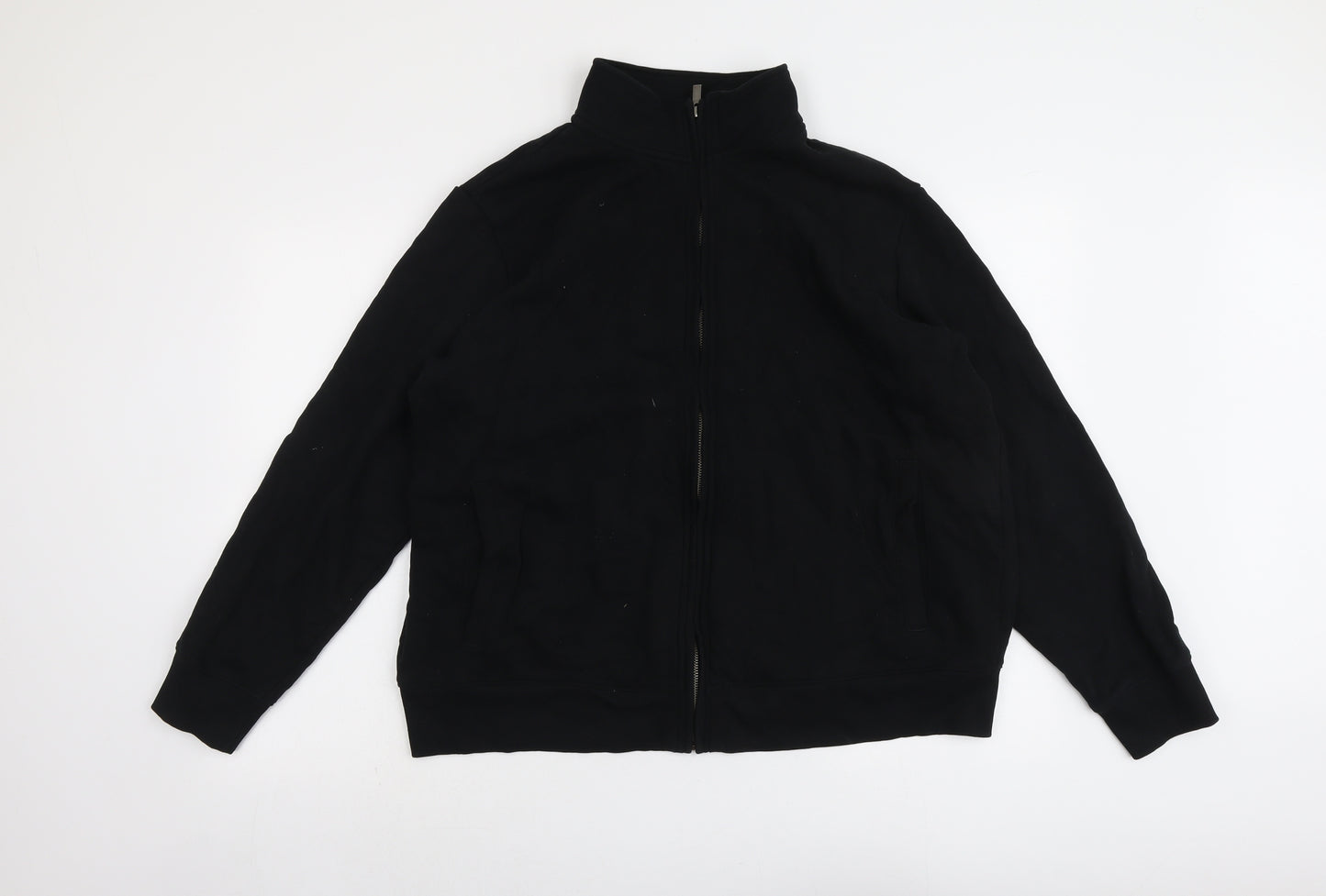Marks and Spencer Mens Black Cotton Full Zip Sweatshirt Size 2XL