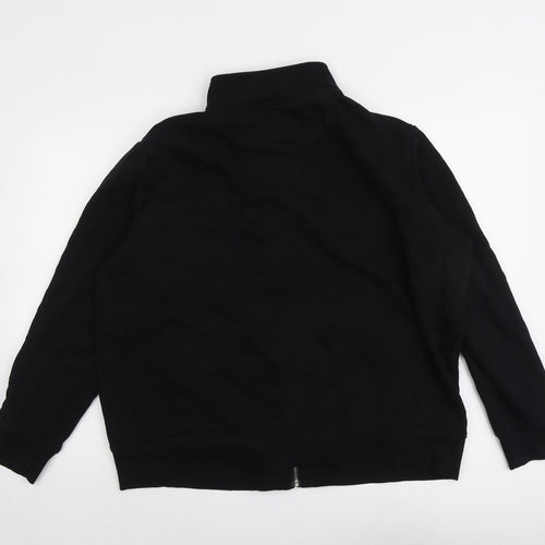 Marks and Spencer Mens Black Cotton Full Zip Sweatshirt Size 2XL