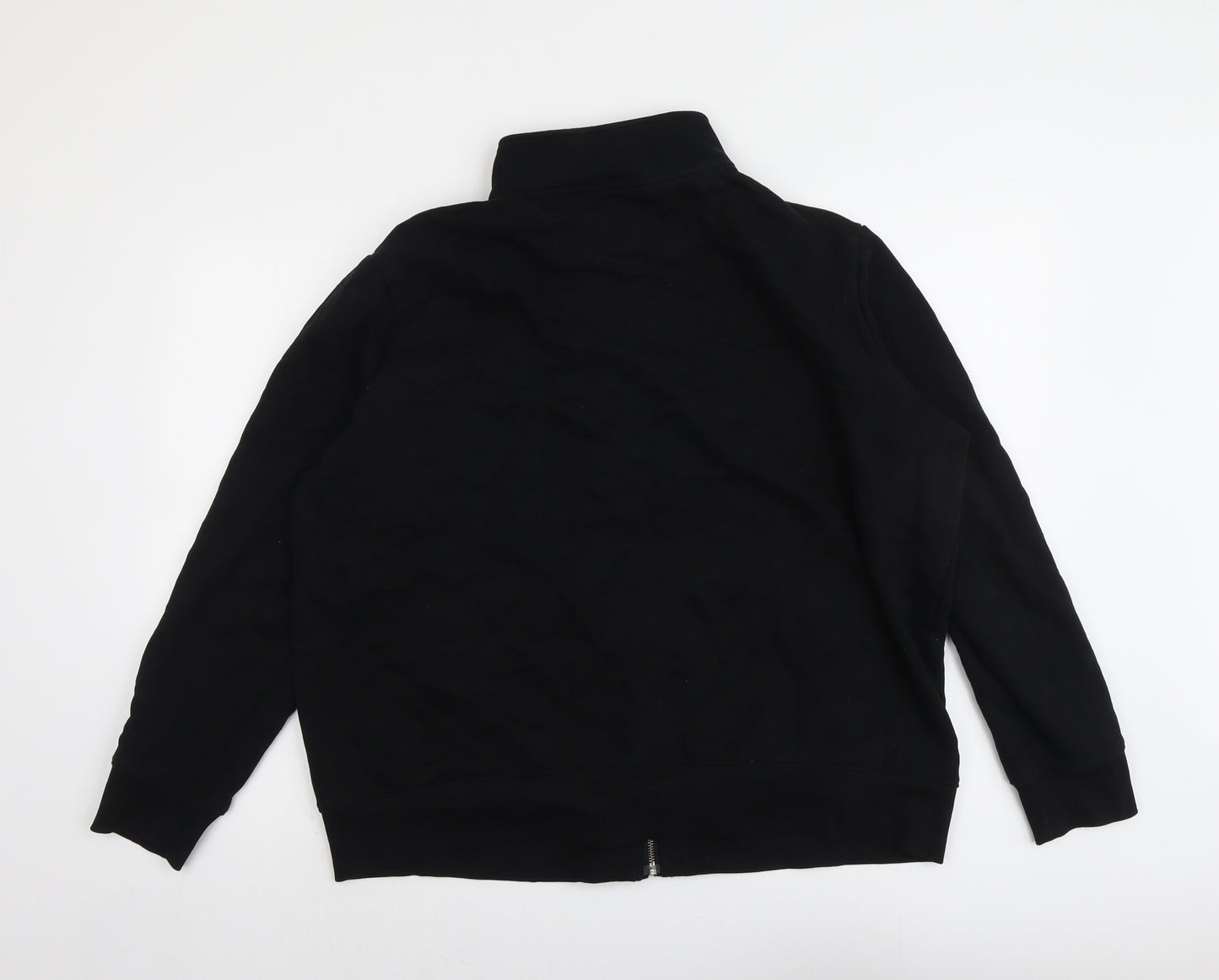 Marks and Spencer Mens Black Cotton Full Zip Sweatshirt Size 2XL