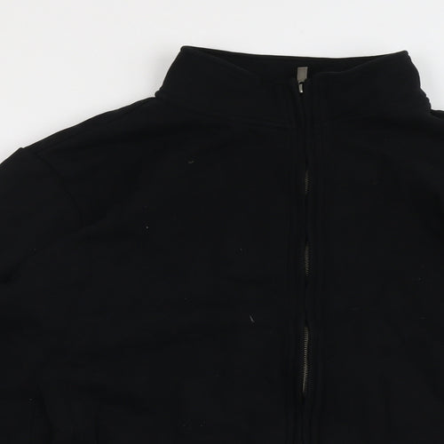 Marks and Spencer Mens Black Cotton Full Zip Sweatshirt Size 2XL