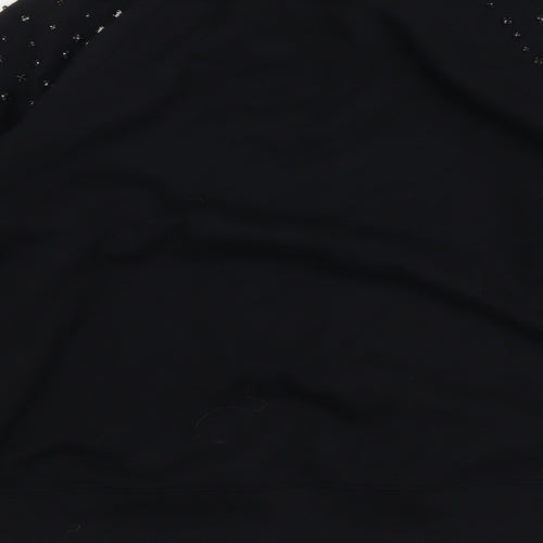 Marks and Spencer Womens Black Cotton Pullover Sweatshirt Size M Pullover