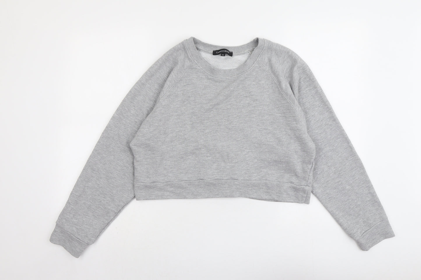 Cameo Rose Womens Grey Cotton Pullover Sweatshirt Size M Pullover