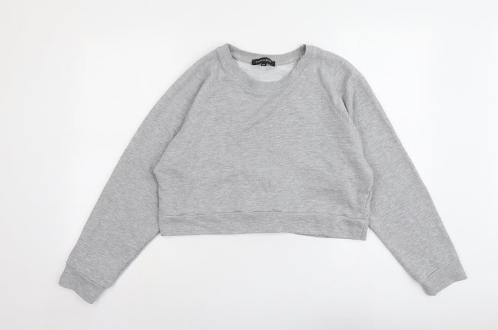 Cameo Rose Womens Grey Cotton Pullover Sweatshirt Size M Pullover