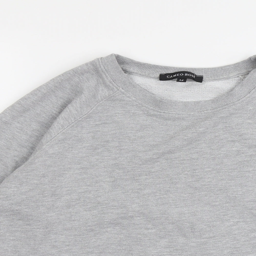Cameo Rose Womens Grey Cotton Pullover Sweatshirt Size M Pullover