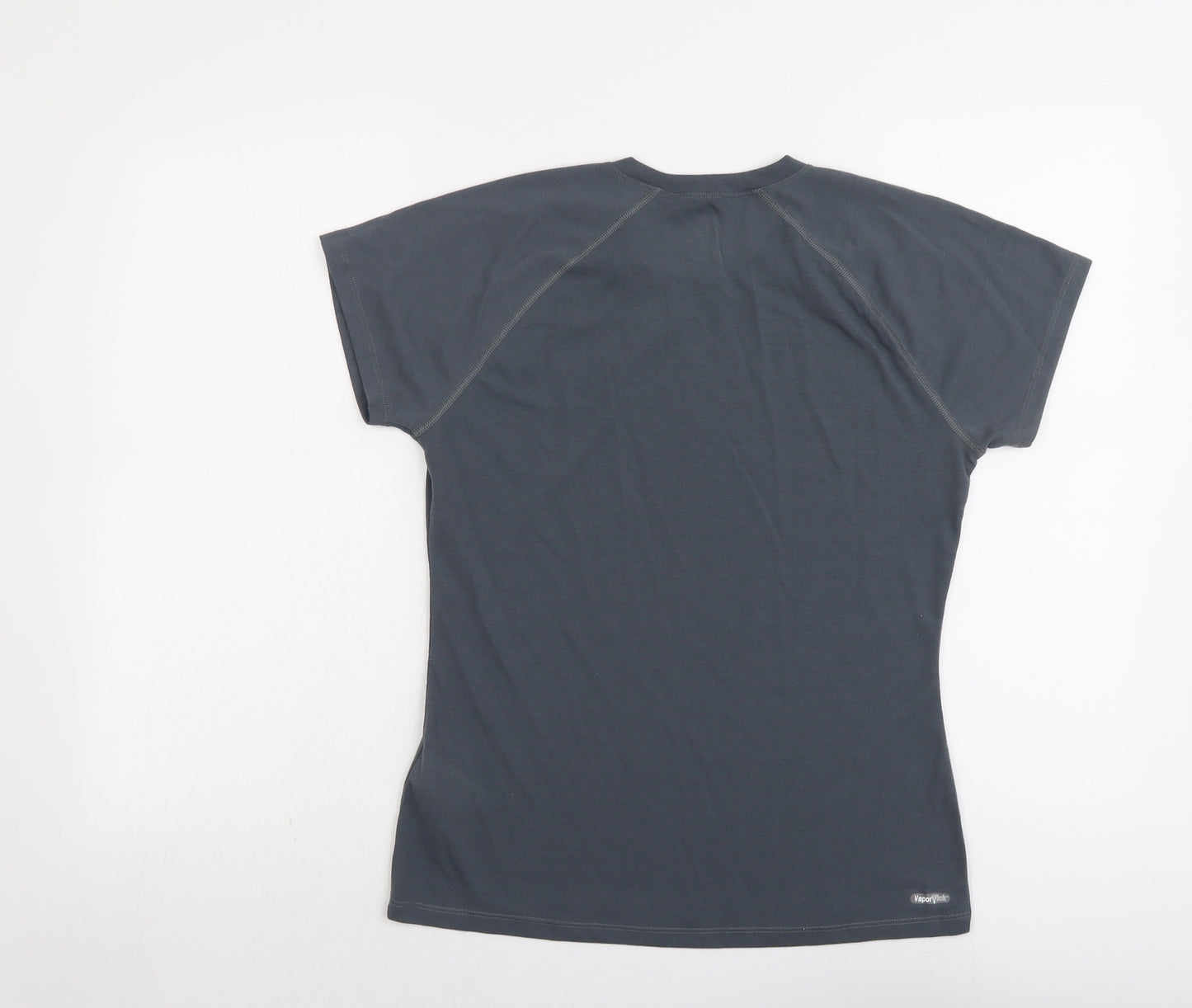 The North Face Womens Grey Polyester Pullover T-Shirt Size M Crew Neck Pullover