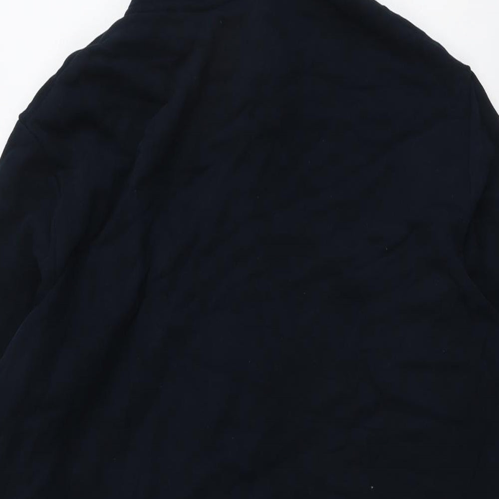 Marks and Spencer Mens Blue Cotton Full Zip Hoodie Size XL