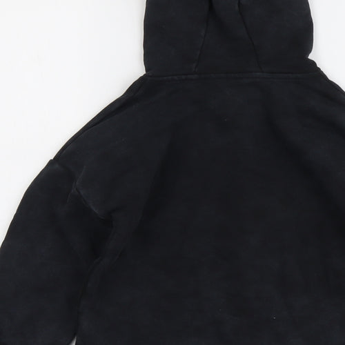 Marks and Spencer Boys Black Cotton Pullover Hoodie Size 7-8 Years Pullover - Strangers Things