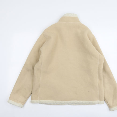 EWM Womens Beige Jacket Size 12 Zip