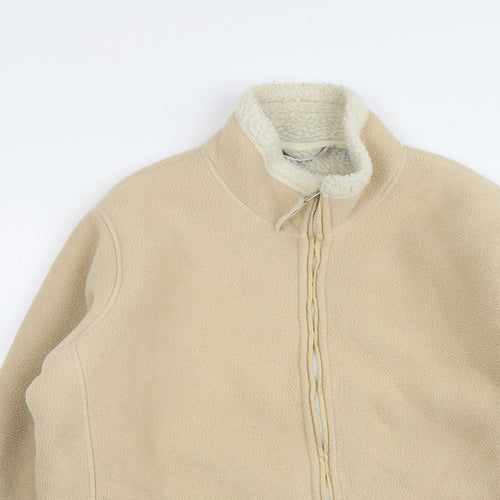 EWM Womens Beige Jacket Size 12 Zip