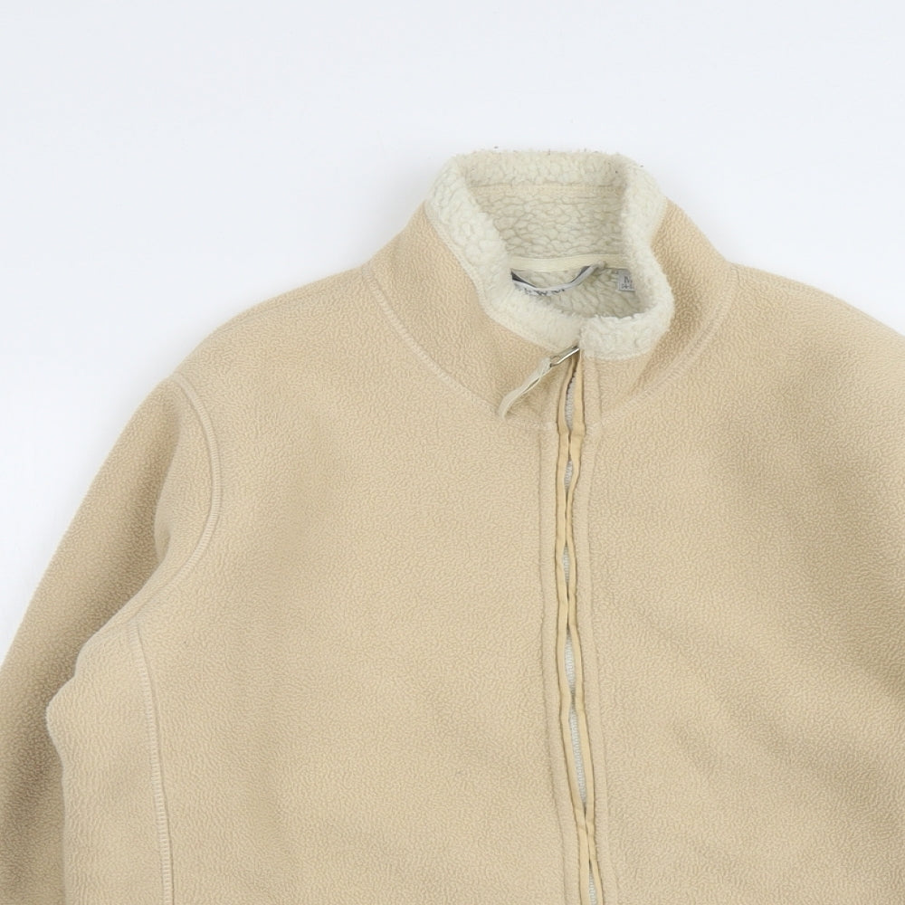 EWM Womens Beige Jacket Size 12 Zip
