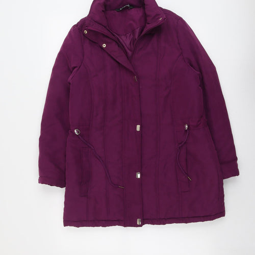 Bonmarché Womens Purple Jacket Size 12 Zip
