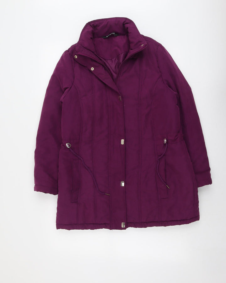 Bonmarché Womens Purple Jacket Size 12 Zip
