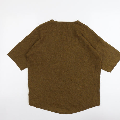 Warehouse Womens Brown Round Neck Viscose Pullover Jumper Size 6