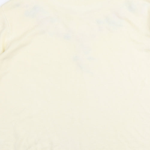 Berkertex Womens Ivory Round Neck Floral Acrylic Pullover Jumper Size 18