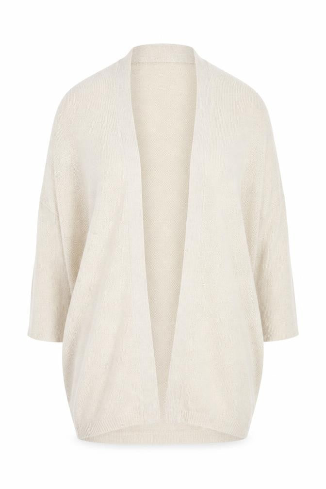 Mango Womens Beige V-Neck Acrylic Cardigan Jumper Size XS