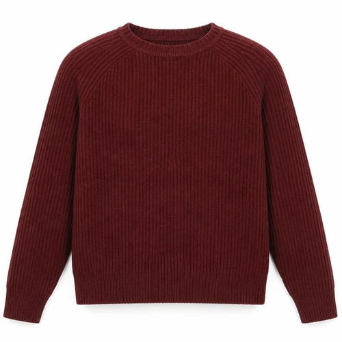 Red Herring Mens Red Round Neck Acrylic Pullover Jumper Size M Long Sleeve - Elbow Patches