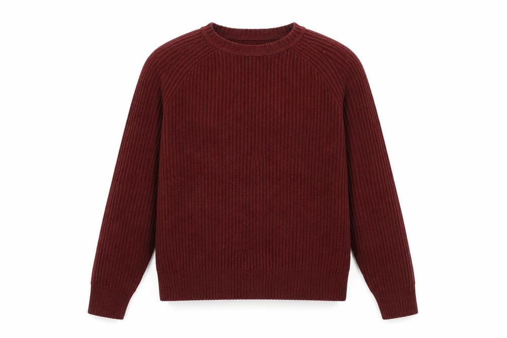 Red Herring Mens Red Round Neck Acrylic Pullover Jumper Size M Long Sleeve - Elbow Patches