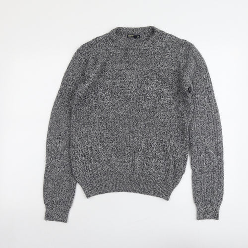 Twisted Soul Womens Grey Round Neck Acrylic Pullover Jumper Size S