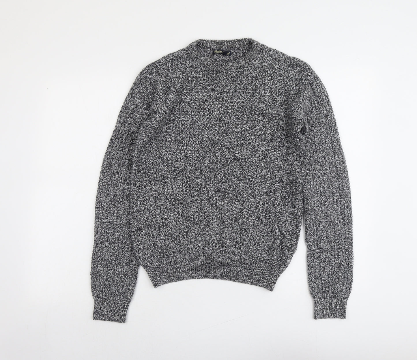 Twisted Soul Womens Grey Round Neck Acrylic Pullover Jumper Size S