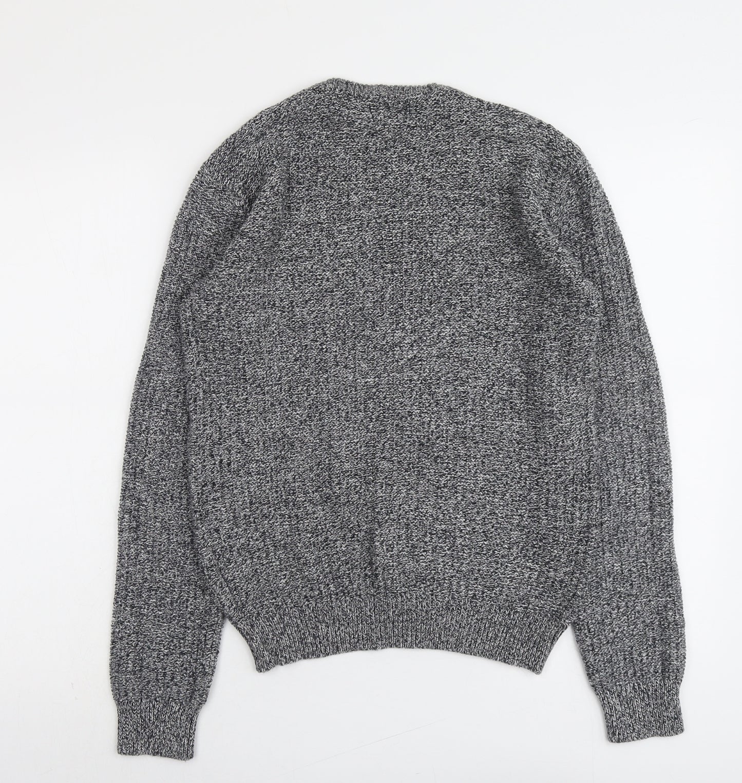 Twisted Soul Womens Grey Round Neck Acrylic Pullover Jumper Size S