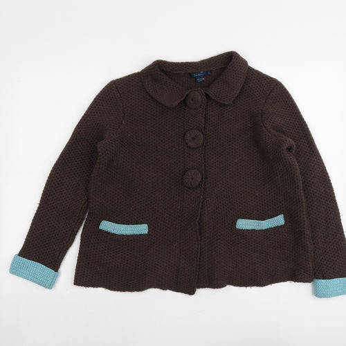Boden Womens Brown Collared Wool Cardigan Jumper Size 20