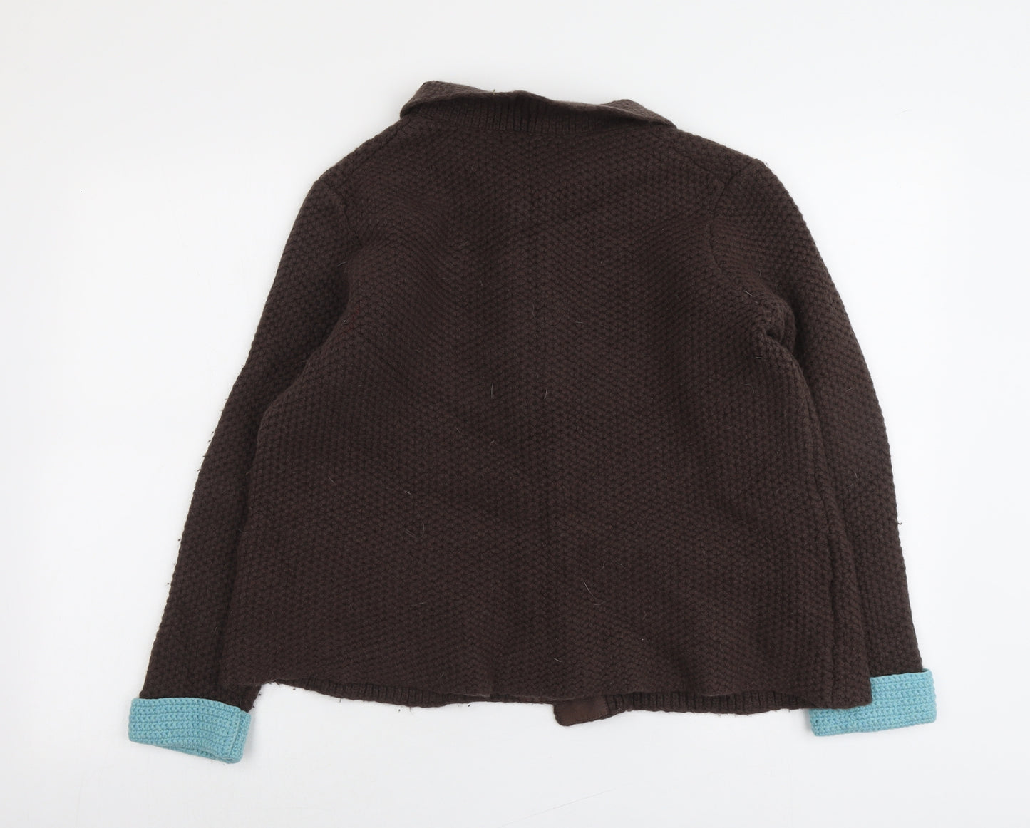 Boden Womens Brown Collared Wool Cardigan Jumper Size 20