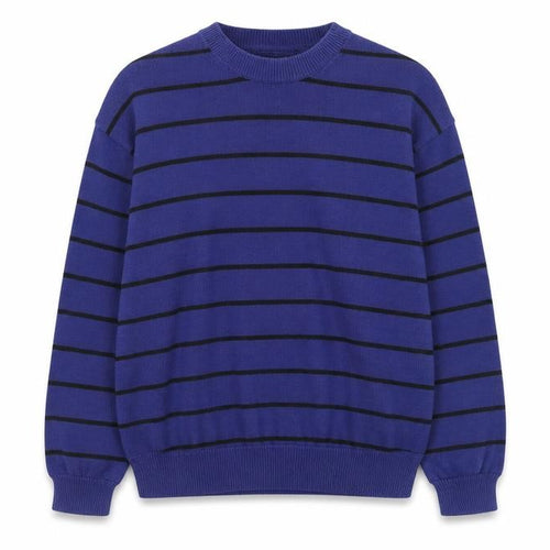 Blue Harbour Mens Blue Crew Neck Striped Cotton Pullover Jumper Size M Long Sleeve