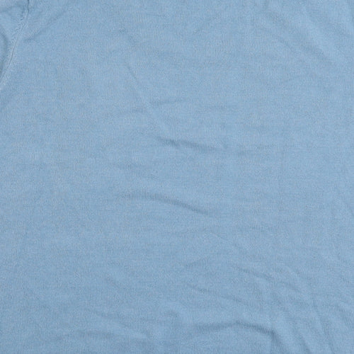 Marks and Spencer Womens Blue Round Neck Acrylic Pullover Jumper Size 20
