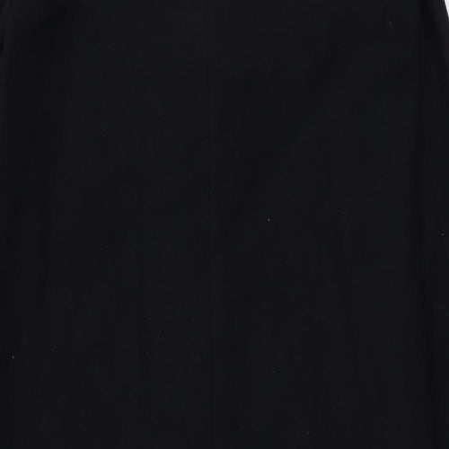 Marks and Spencer Womens Black Overcoat Coat Size M Button