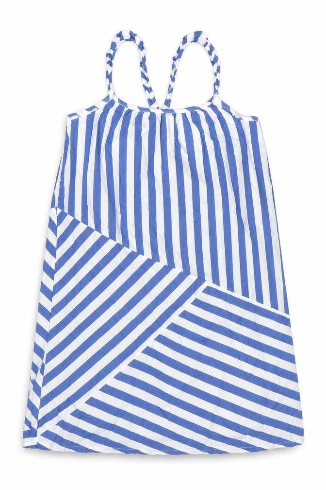 Gap Girls Blue Striped Cotton A-Line Size 13 Years Round Neck Pullover
