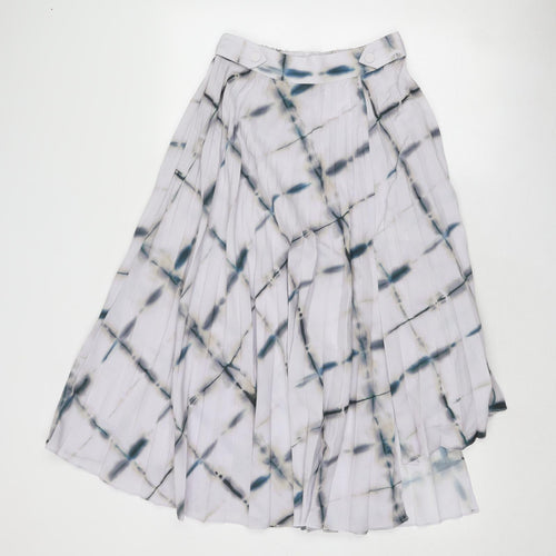 Topshop Womens Purple Geometric Polyester Swing Skirt Size 8