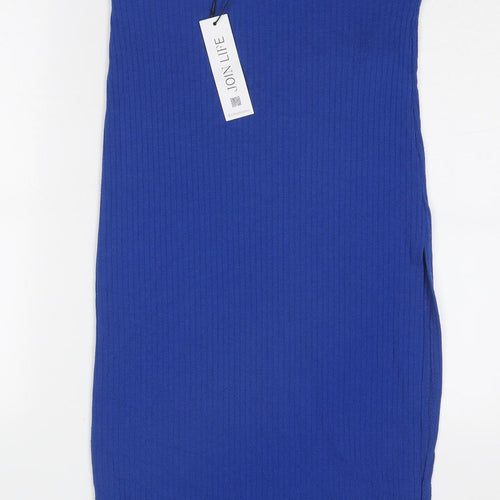 Stradivarius Womens Blue Viscose Bandage Skirt Size M