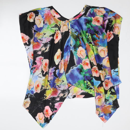 Alice & You Womens Multicoloured Floral Polyester Basic Blouse Size 10 Round Neck