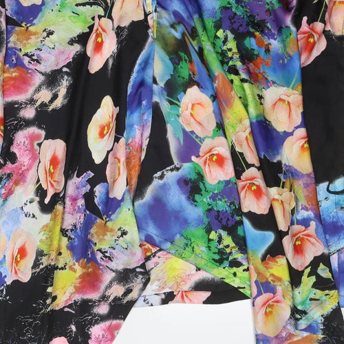 Alice & You Womens Multicoloured Floral Polyester Basic Blouse Size 10 Round Neck