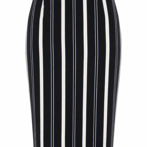 River Island Womens Blue Striped Polyester Straight & Pencil Skirt Size 6 Zip