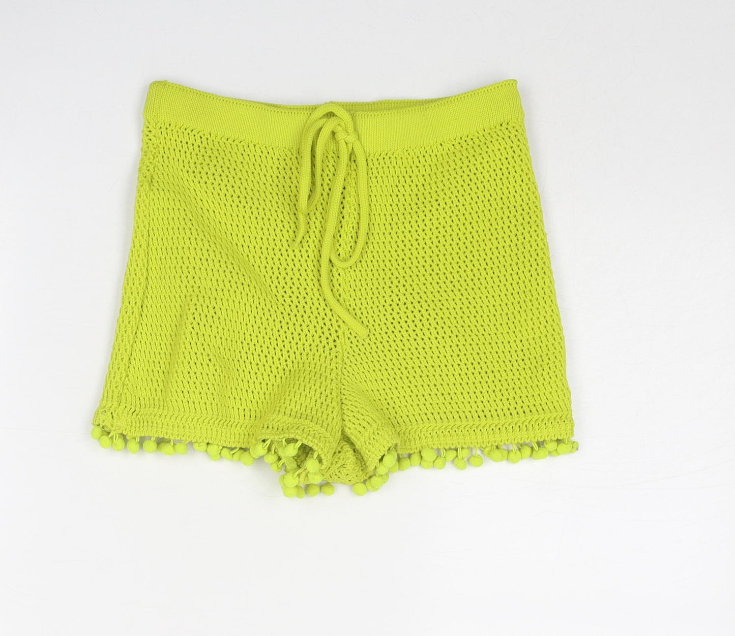 River Island Womens Green Polyamide Hot Pants Shorts Size 8 Regular Pull On