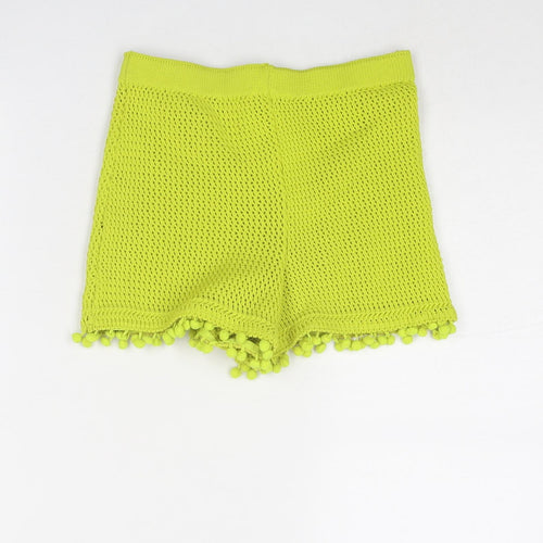 River Island Womens Green Polyamide Hot Pants Shorts Size 8 Regular Pull On