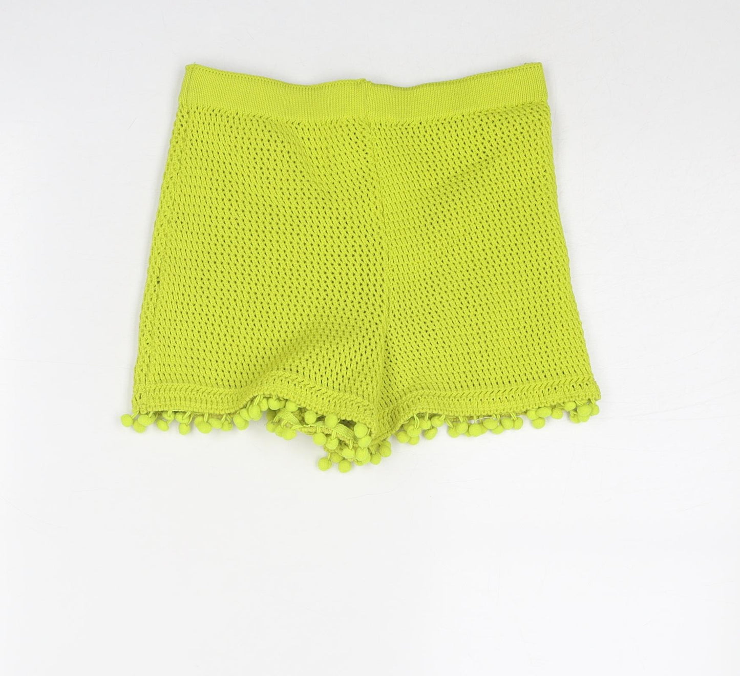 River Island Womens Green Polyamide Hot Pants Shorts Size 8 Regular Pull On