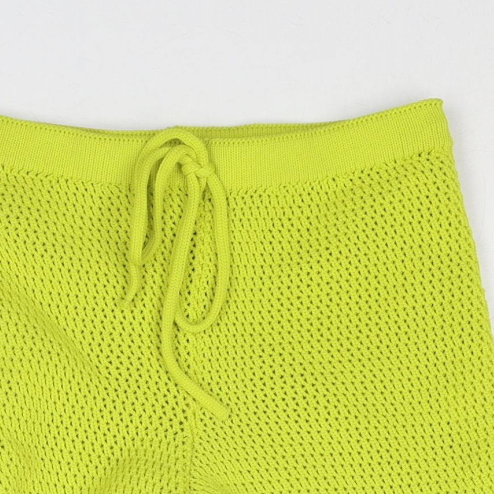 River Island Womens Green Polyamide Hot Pants Shorts Size 8 Regular Pull On